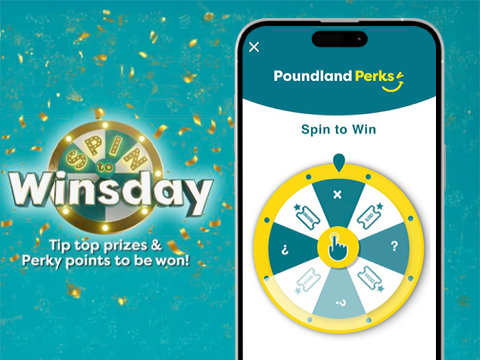 Poundland Perks App WINsday with the Spinwheel! use case